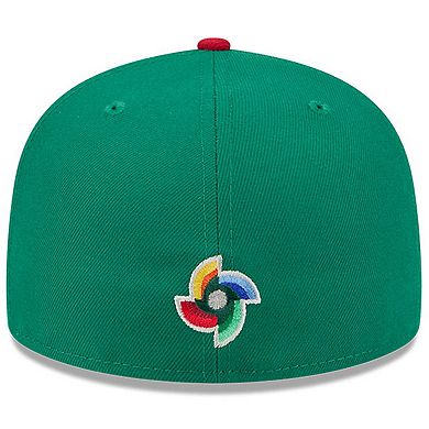 Men's New Era Green/Red Mexico Baseball 2026 World Baseball Classic 59FIFTY Fitted Hat