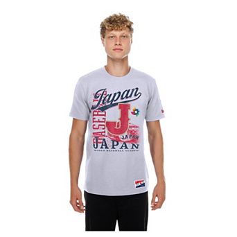 Men's New Era White Japan Baseball 2026 World Baseball Classic Oversized Throwback Distressed T-Shirt