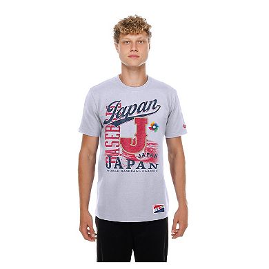 Men's New Era White Japan Baseball 2026 World Baseball Classic Oversized Throwback Distressed T-Shirt