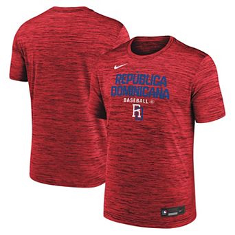 Men's Nike Red Dominican Republic Baseball 2026 World Baseball Classic Velocity Dri-FIT T-Shirt