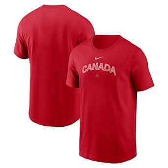 Men's Nike Red Canada Baseball 2026 World Baseball Classic Wordmark T-Shirt
