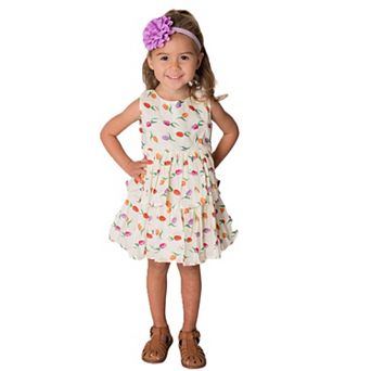 Baby Girl's Tiered Tulip Dress with Matching Panty