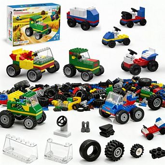 PicassoTiles Car Building Blocks 320 pc Construction Set for Kids, STEM Educational Build & Stack Toy