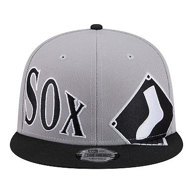 Men's New Era Gray/Black Chicago White Sox Stretched Two-Tone 9FIFTY Adjustable Hat