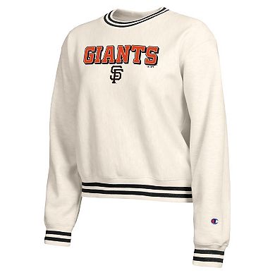 Women's Champion Cream San Francisco Giants Reverse Weave Sweatshirt