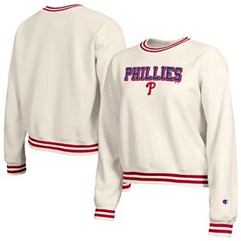 Women's Champion Cream Philadelphia Phillies Reverse Weave Sweatshirt