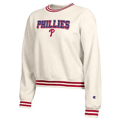 Women's Champion Cream Philadelphia Phillies Reverse Weave Sweatshirt