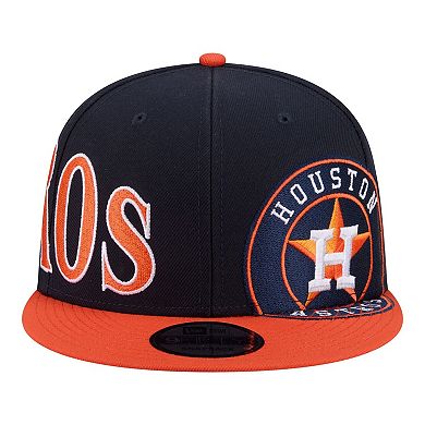 Men's New Era Navy/Orange Houston Astros Stretched Two-Tone 9FIFTY Adjustable Hat