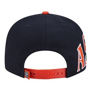 Men's New Era Navy/Orange Houston Astros Stretched Two-Tone 9FIFTY Adjustable Hat