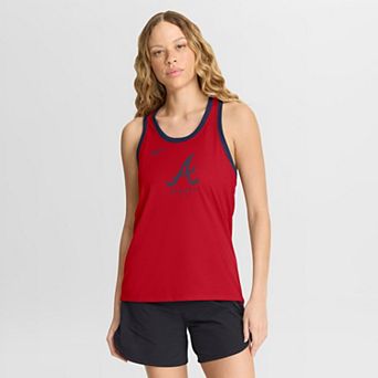 Women's Nike Red Atlanta Braves Tri-Blend Dri-FIT Racerback Tank Top
