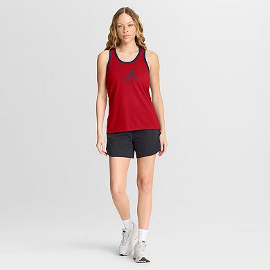 Women's Nike Red Atlanta Braves Tri-Blend Dri-FIT Racerback Tank Top