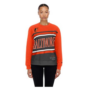 Women's New Era Gray/Orange Baltimore Orioles Gameday Fleece Sweatshirt