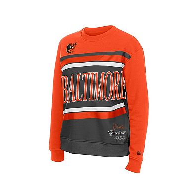Women's New Era Gray/Orange Baltimore Orioles Gameday Fleece Sweatshirt