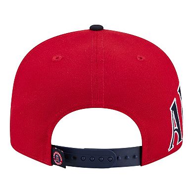 Men's New Era Red/Navy Los Angeles Angels Stretched Two-Tone 9FIFTY Adjustable Hat