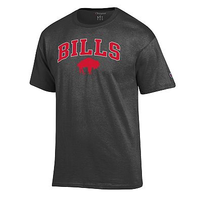 Men's Champion Heather Charcoal Buffalo Bills Arch Over Logo T-Shirt
