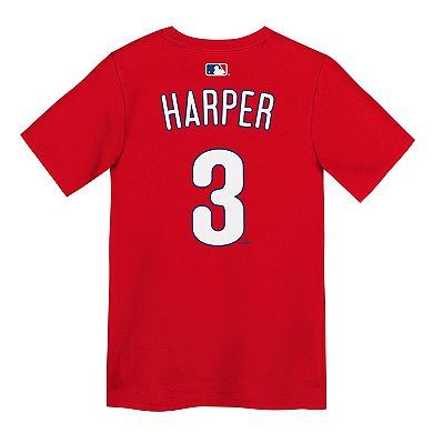 Preschool Nike Bryce Harper Red Philadelphia Phillies Name & Number T-Shirt