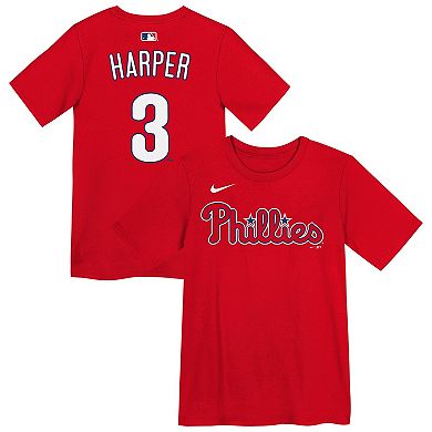 Preschool Nike Bryce Harper Red Philadelphia Phillies Name & Number T-Shirt
