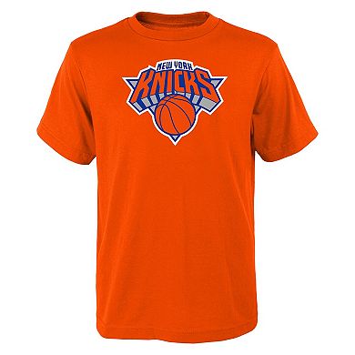 Youth Outerstuff Orange New York Knicks Primary Logo T-Shirt