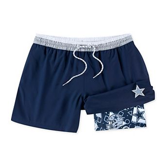 Men's Chubbies Navy Dallas Cowboys The Secret Lined Swim Trunks