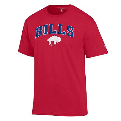 Men's Champion Red Buffalo Bills Arch Over Logo T-Shirt