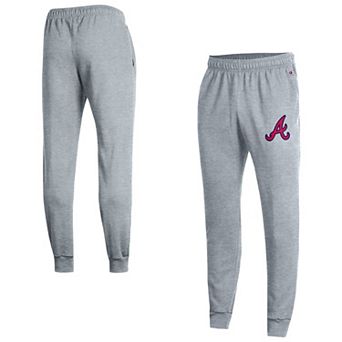 Men's Champion Heather Gray Atlanta Braves Powerblend Joggers