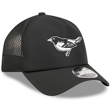 Men's New Era Black Baltimore Orioles 2026 Batting Practice Alternate Apex 9FORTY Adjustable Hat