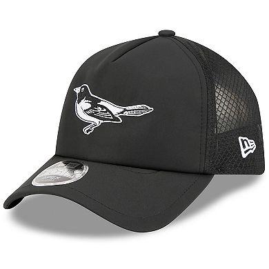 Men's New Era Black Baltimore Orioles 2026 Batting Practice Alternate Apex 9FORTY Adjustable Hat