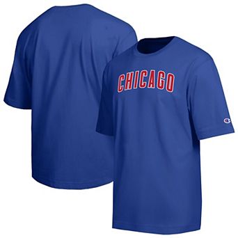 Men's Champion Royal Chicago Cubs All Star Chenille Wordmark T-Shirt