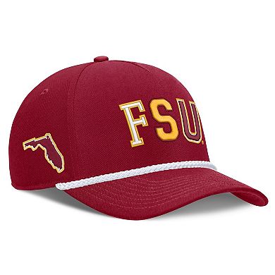 Unisex Nike Garnet Florida State Seminoles 2026 Basketball Refresh 5-Panel Rope Rise Hat