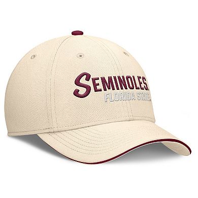 Men's Nike Natural Florida State Seminoles 2026 Primetime Swooshflex Hat