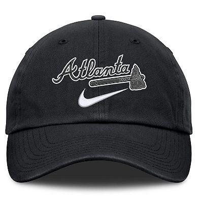 Men's Nike Black Atlanta Braves Primetime Club Adjustable Hat