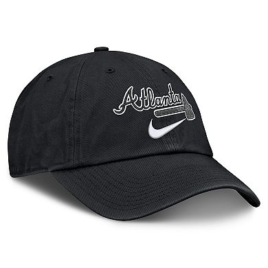 Men's Nike Black Atlanta Braves Primetime Club Adjustable Hat