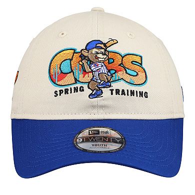 Youth New Era Stone/Royal Chicago Cubs 2026 Spring Training Fan Pack Batter 9TWENTY Adjustable Hat