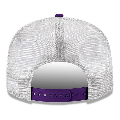 Men's New Era Purple Los Angeles Lakers Core Logo Meshback 9FIFTY Snapback Hat