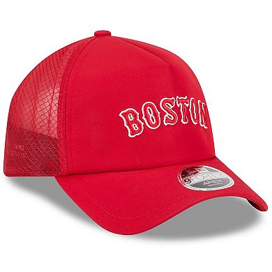 Men's New Era Red Boston Red Sox 2026 Batting Practice Alternate Apex 9FORTY Adjustable Hat