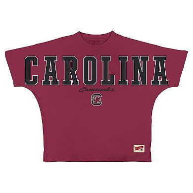 Women's Pressbox Garnet South Carolina Gamecocks Flannigan Oversized T-Shirt