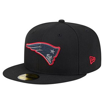 Men's New Era Black New England Patriots Color Pop 59FIFTY Fitted Hat