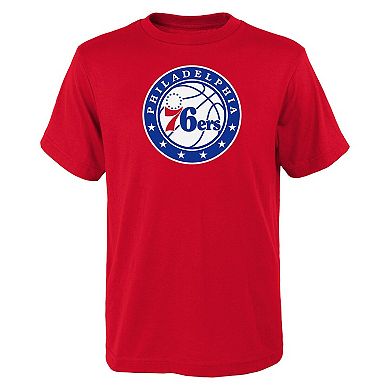 Youth Outerstuff Red Philadelphia 76ers Primary Logo T-Shirt
