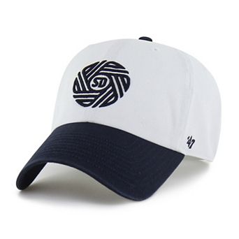 Men's '47 White/Navy San Diego FC Two-Tone Clean Up Adjustable Hat