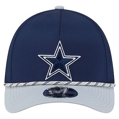 Men's Navy/Silver Dallas Cowboys Rope M-Crown A-Frame 39THIRTY Flex Hat