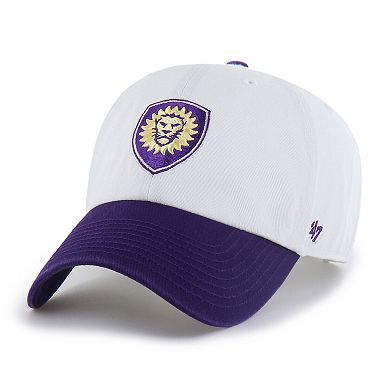 Men's '47 White Orlando City SC Two-Tone Clean Up Adjustable Hat