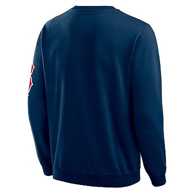 Men's Darius Rucker Collection by Fanatics Navy Boston Red Sox Washed Crew Neck Pullover Sweatshirt