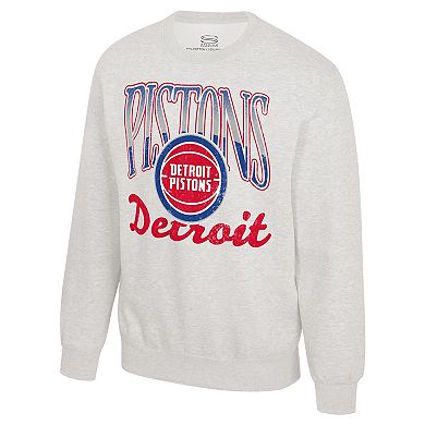 Unisex Stadium Essentials Oatmeal Detroit Pistons Sky High Fleece Sweatshirt