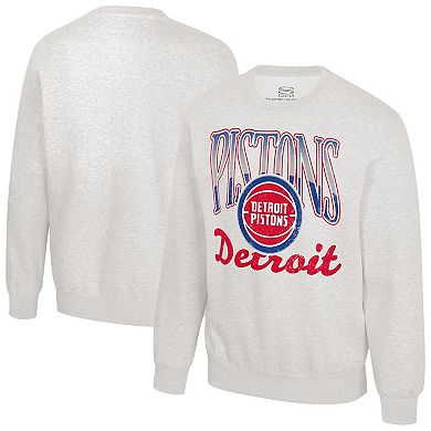 Unisex Stadium Essentials Oatmeal Detroit Pistons Sky High Fleece Sweatshirt