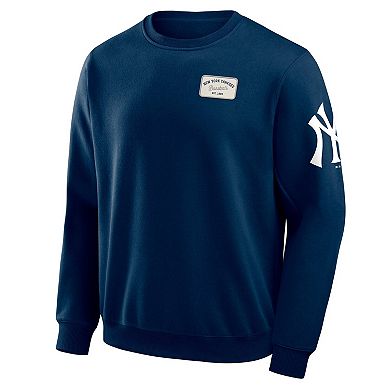 Men's Darius Rucker Collection by Fanatics Navy New York Yankees Washed Crew Neck Pullover Sweatshirt
