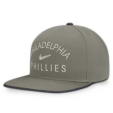 Men's Nike Olive Philadelphia Phillies Pro Dri-FIT Snapback Hat