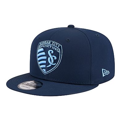 Men's New Era Navy Sporting Kansas City 2026 Jersey Hook 9FIFTY Snapback Hat