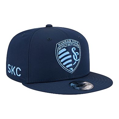 Men's New Era Navy Sporting Kansas City 2026 Jersey Hook 9FIFTY Snapback Hat