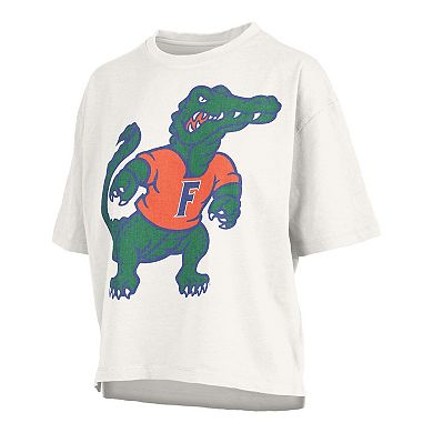 Women's Pressbox White Florida Gators Big Canvas Puff Castillo Motley T-Shirt