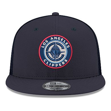 Men's New Era Navy LA Clippers Core Logo Meshback 9FIFTY Snapback Hat